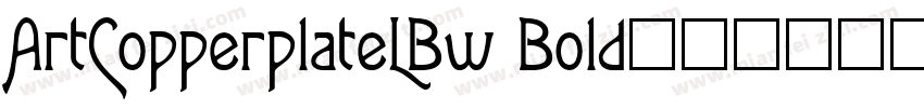 ArtCopperplateLBw Bold字体转换